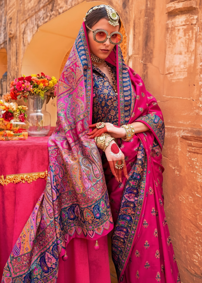 Pashmina-Style Silk Saree