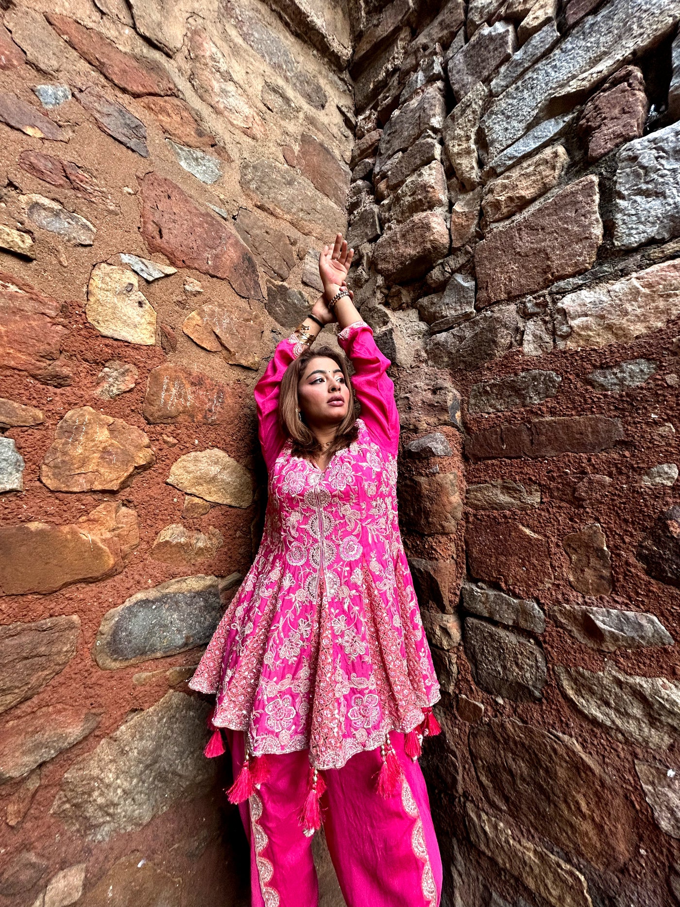 The Fuchsia Peplum Dhoti Srt (WR00916 D-65)