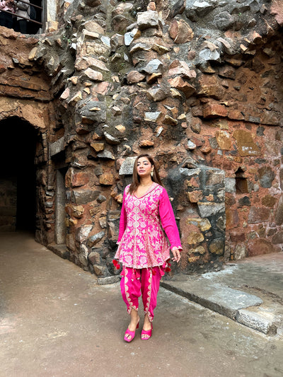 The Fuchsia Peplum Dhoti Srt (WR00916 D-65)