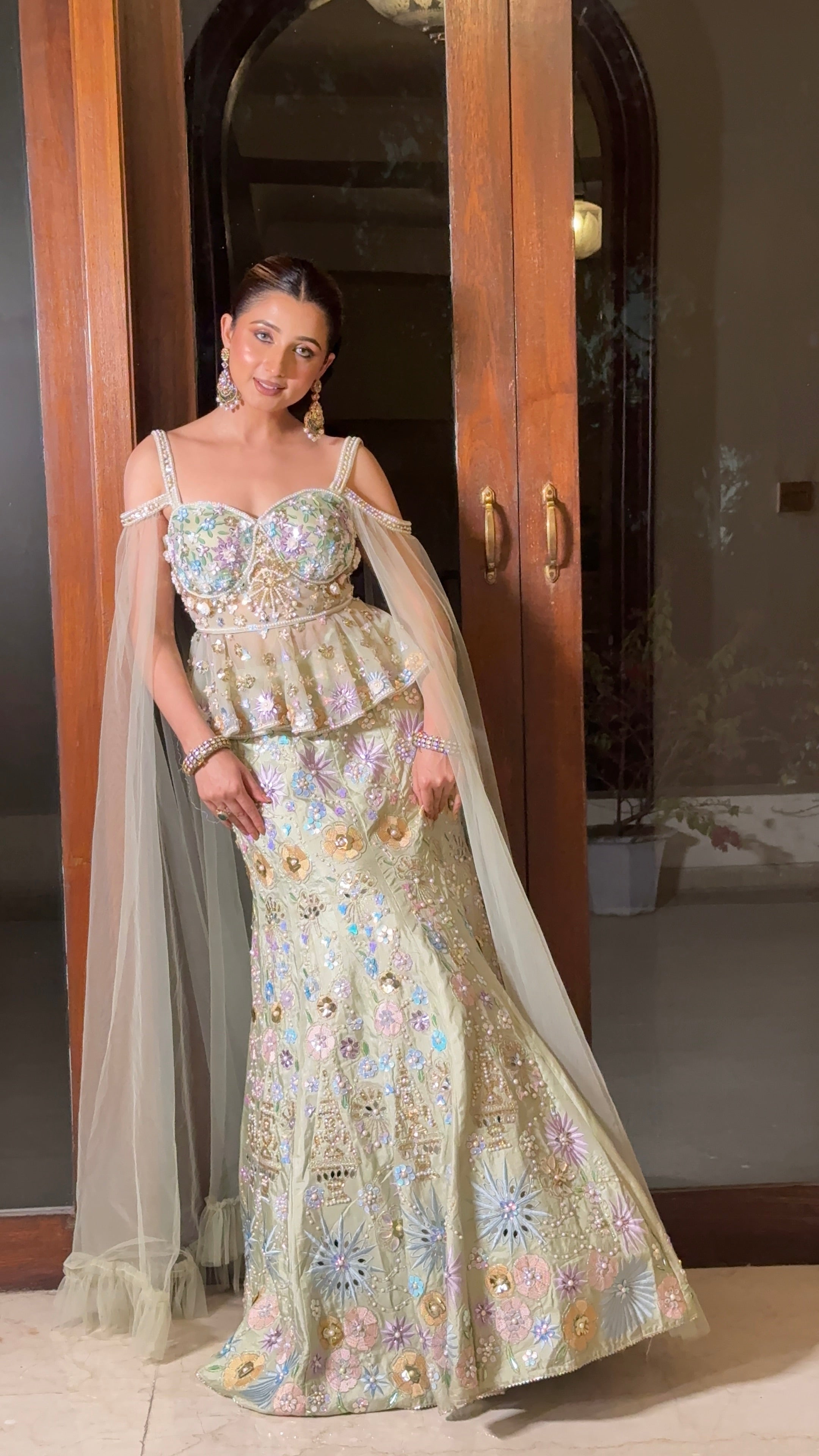 Floral Peplum Lehenga (2441 M-87)