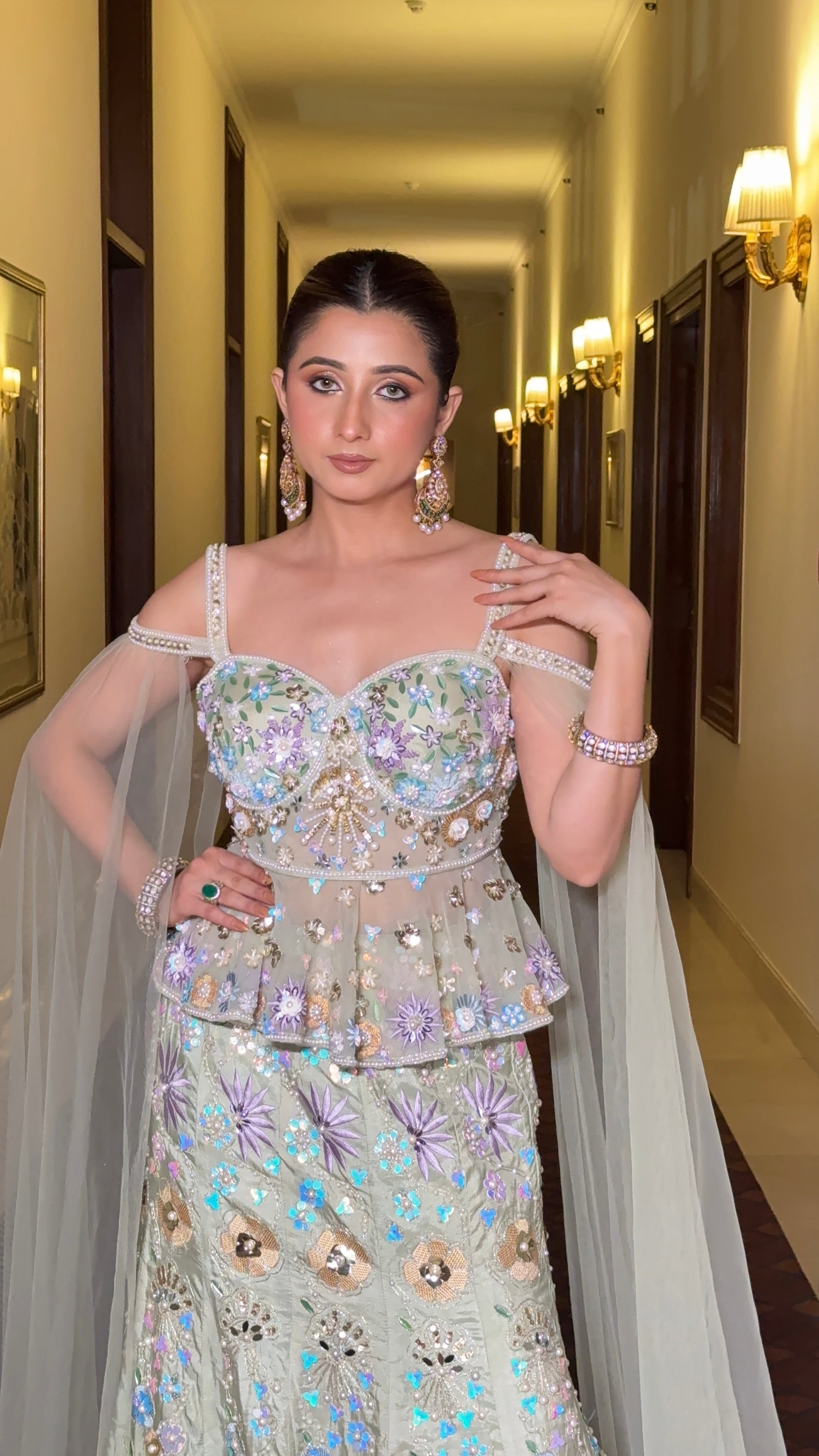 Floral Peplum Lehenga (2441 M-87)