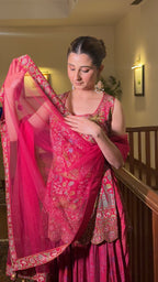 Ruby Peacock Sharara Set (SHF-5032 D-19)