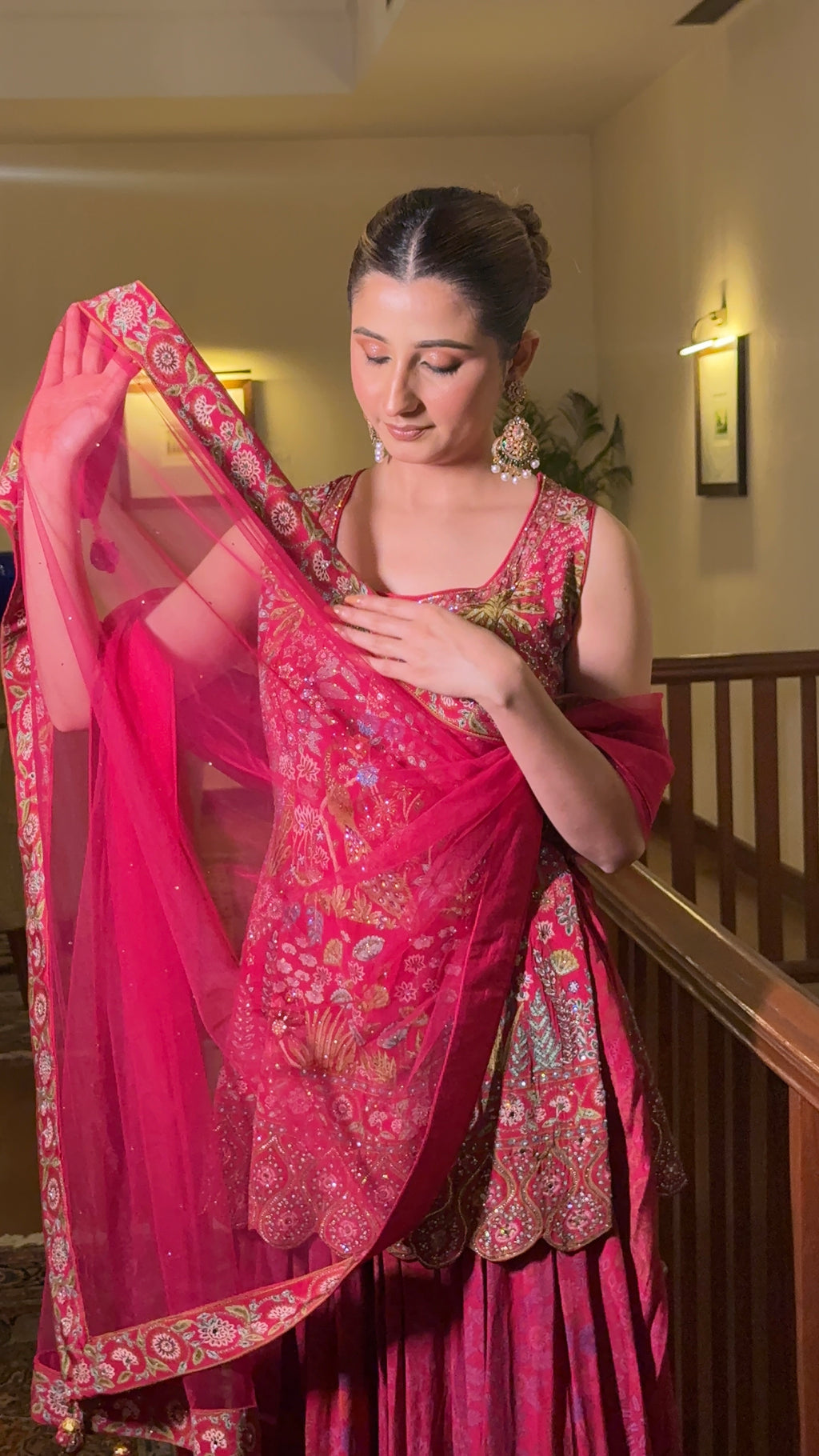 Ruby Peacock Sharara Set (SHF-5032 D-19)