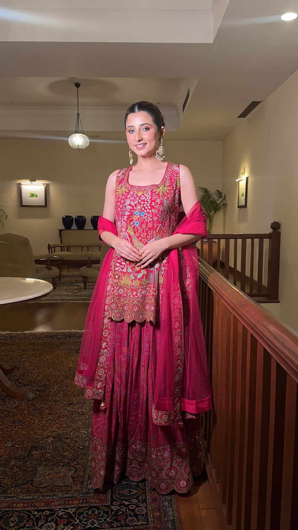 Ruby Peacock Sharara Set (SHF-5032 D-19)