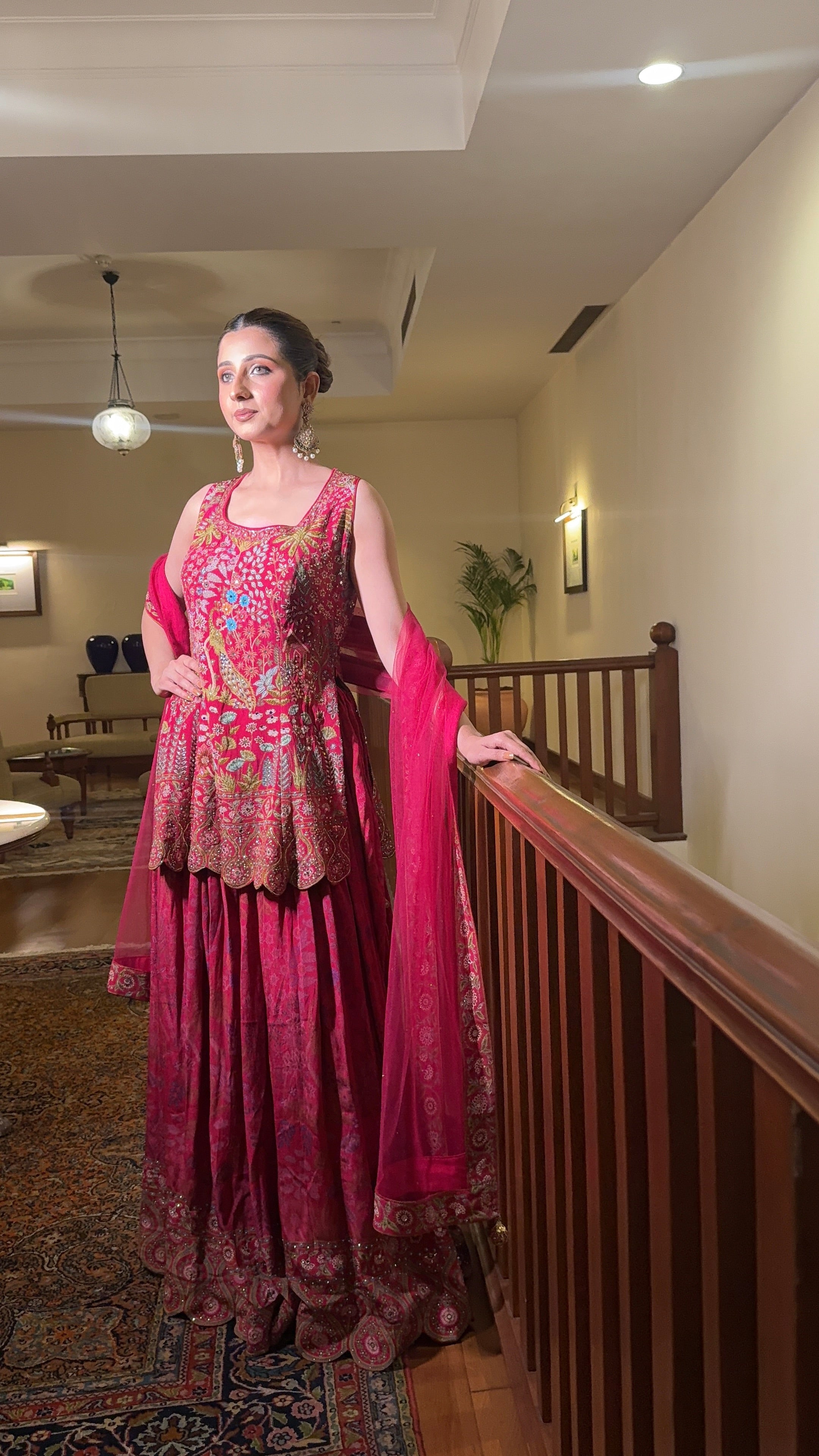 Ruby Peacock Sharara Set (SHF-5032 D-19) Main image