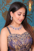 Sapphire Paisley Brocade Set