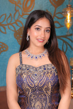 Sapphire Paisley Brocade Set