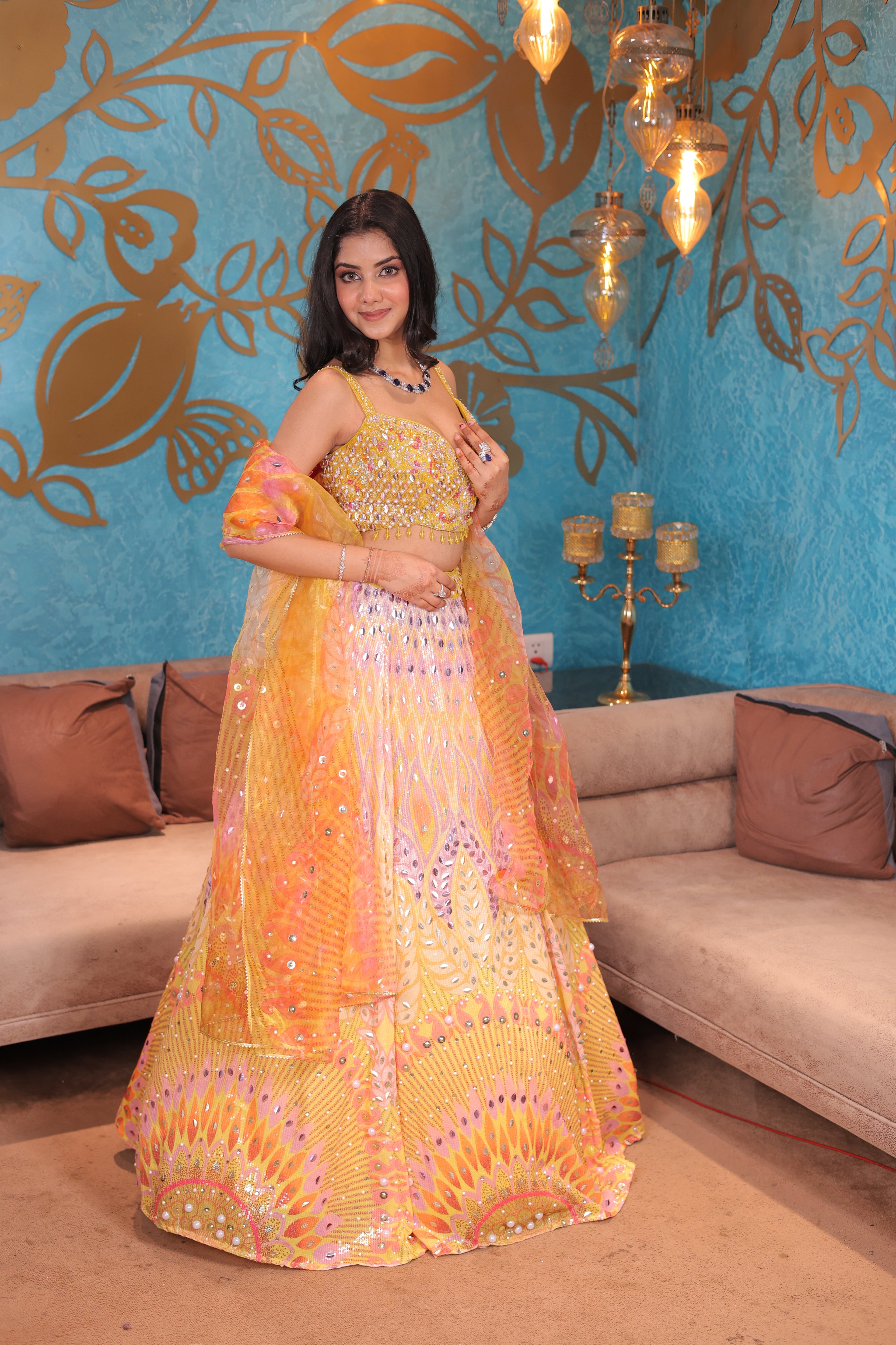 Sun-Kissed Petal Lehenga