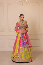 Color-blocking Lehenga