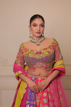 Color-blocking Lehenga
