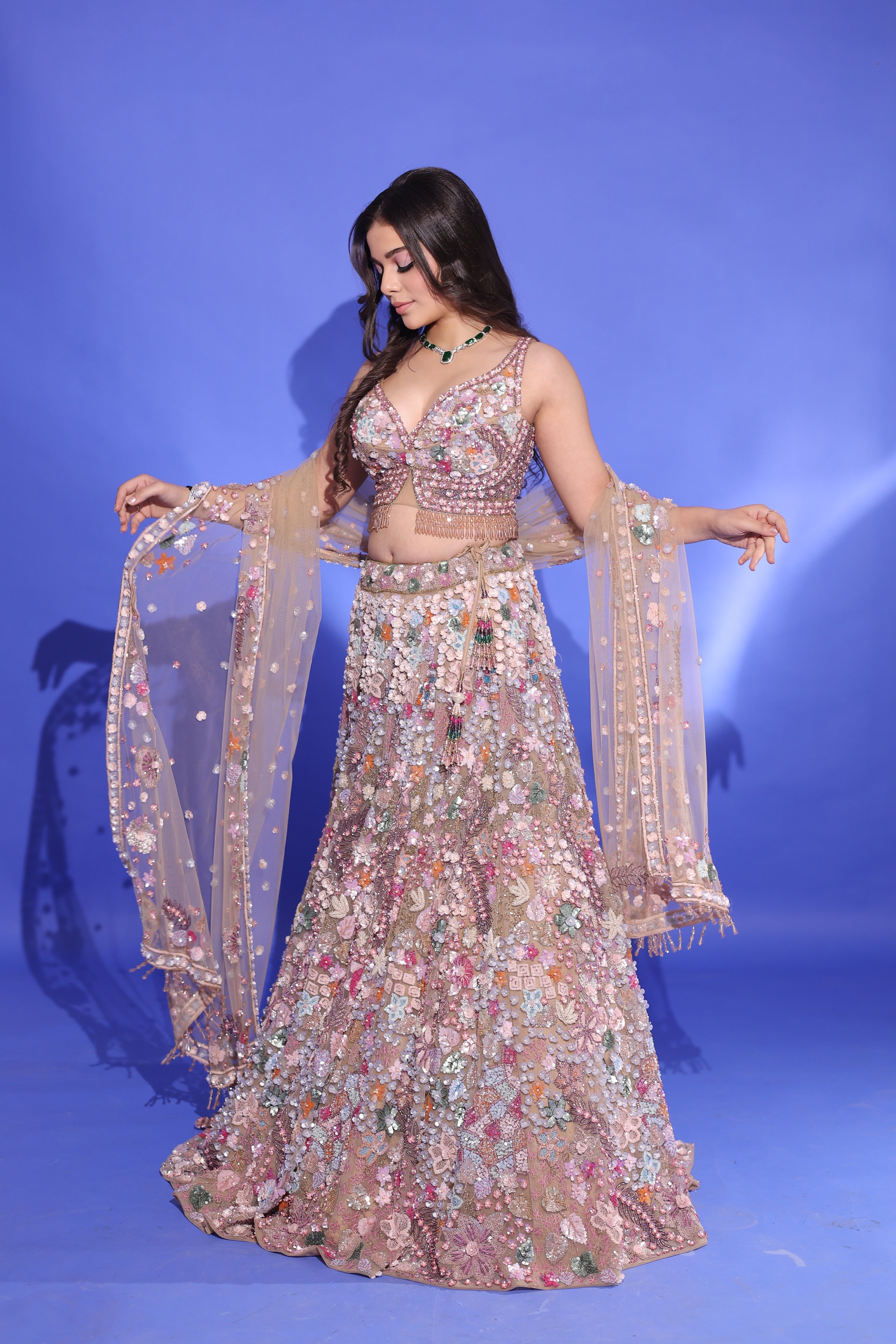 Pastel Floral Luxury Lehenga