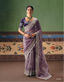Lavender Silk Organza Saree