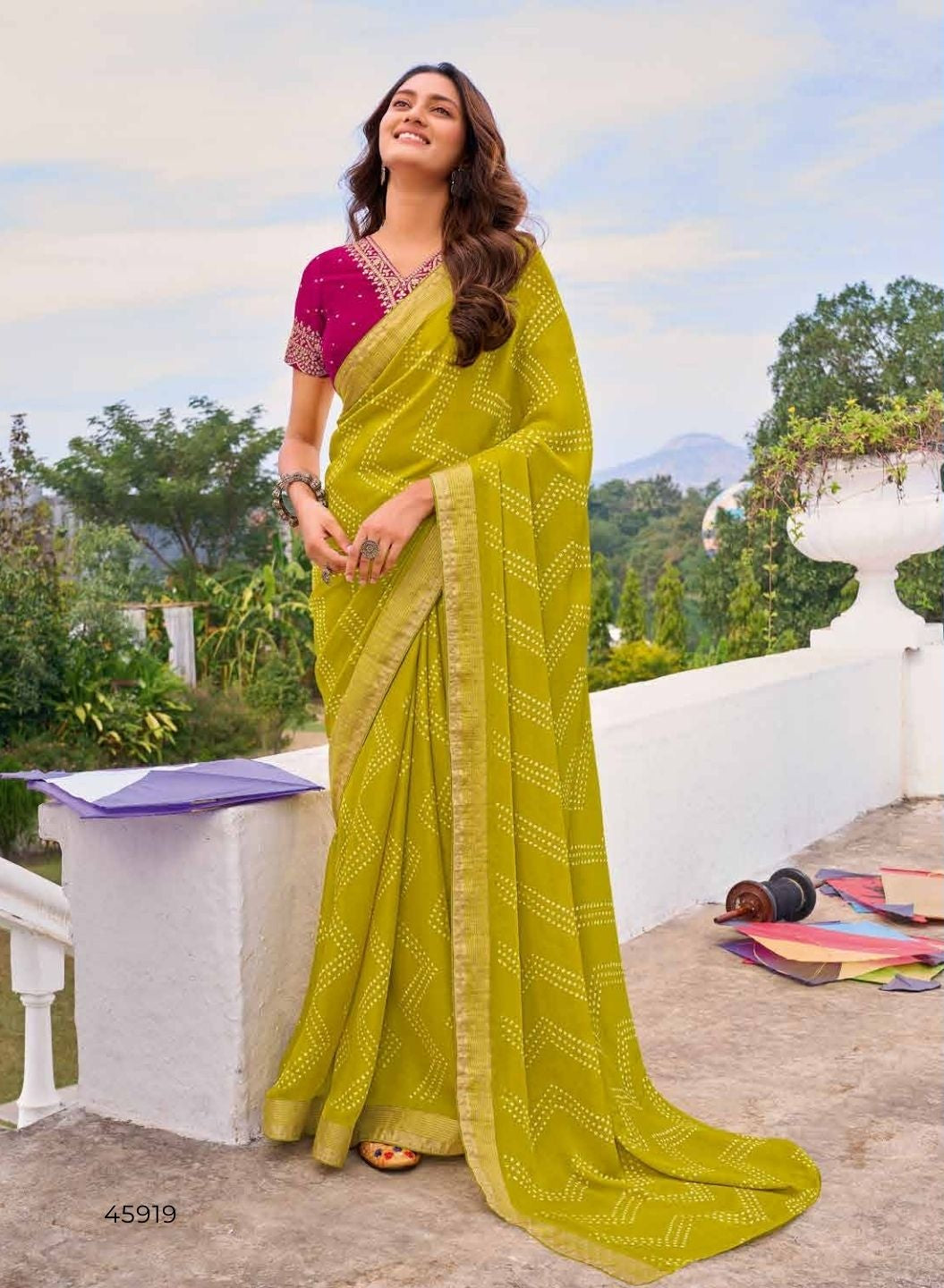 Radiant Bandhani-Inspired Saree