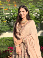 Vintage Floral Print and Embroidery Lehenga (P-2033 M-107)