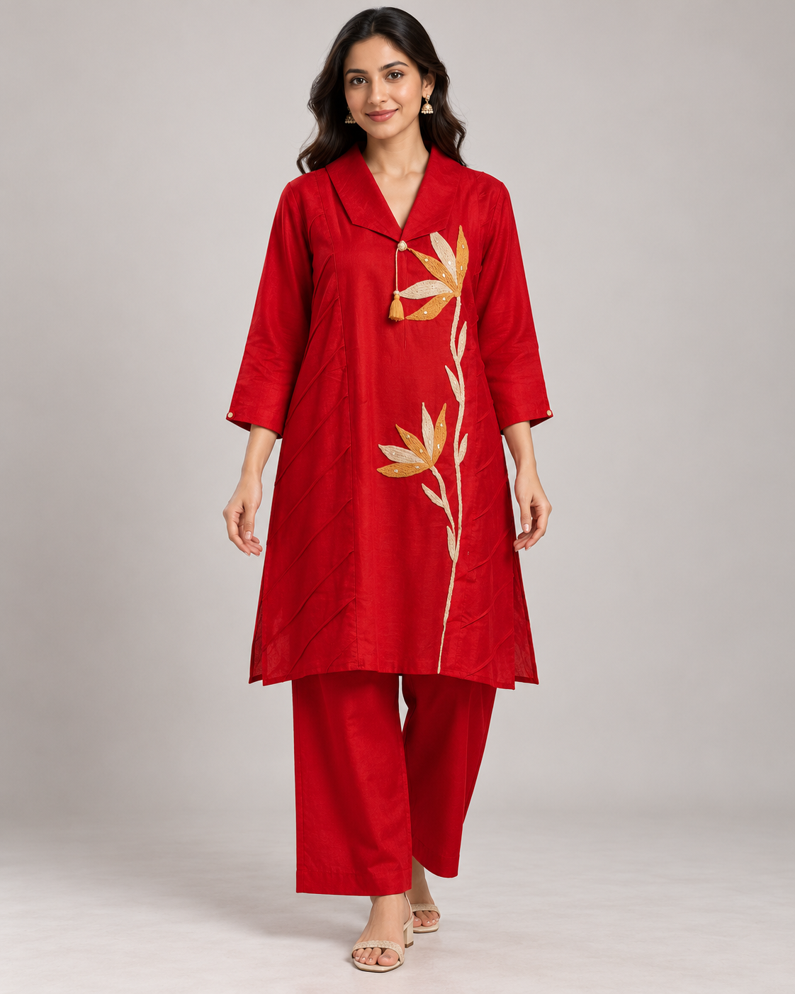 Maroon Botanical Co-ord Set Main image