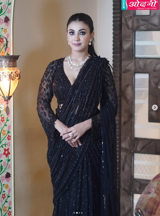 Midnight Sparkle Sequin Saree (24175 D-56)