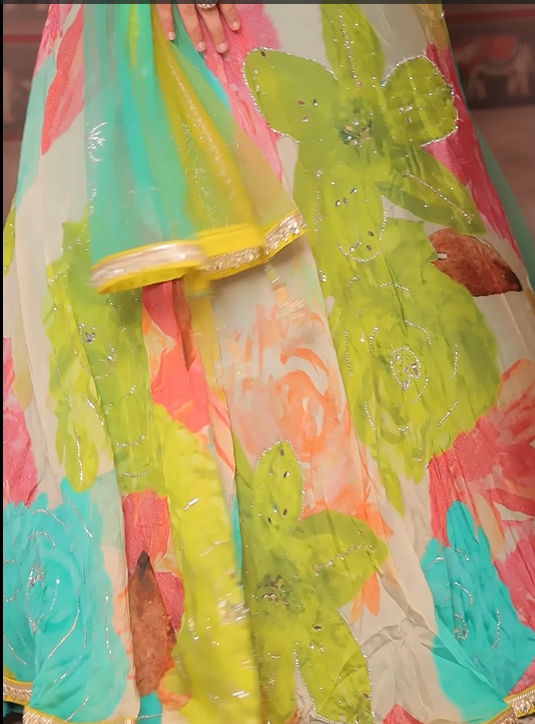 Watercolor Garden Dream Lehenga Set (S253 D-69)