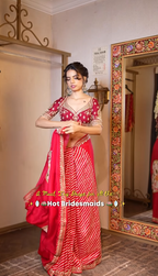 Hot Pink & Gold Leheriya Concept Saree (VDS4315 R-56)