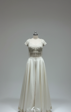 Ivory Fairytail Skirt with Crystal Fringe Blouse Lehenga