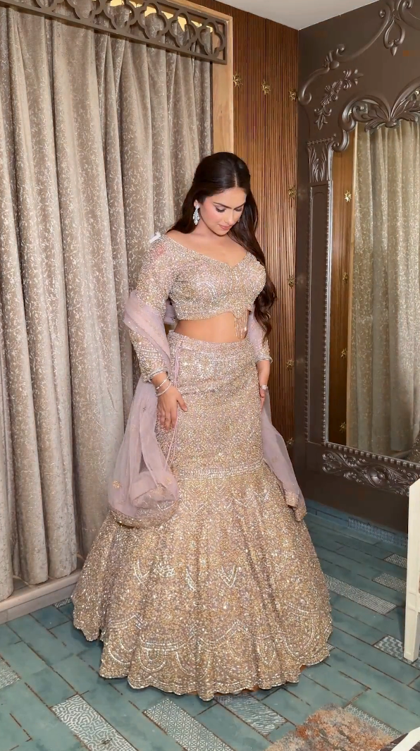 Imperial Gold Lehenga set (1067 D-14)