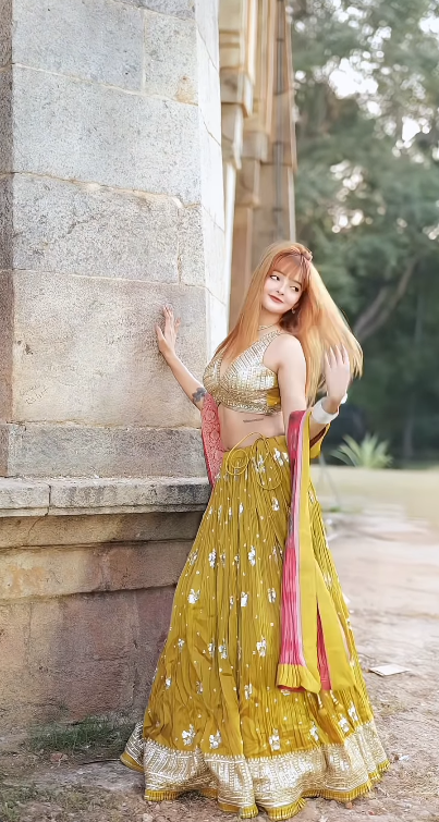 Golden Earth lehenga (1896 M-72) Main image