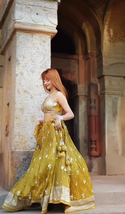 Golden Earth lehenga (1896 M-72)