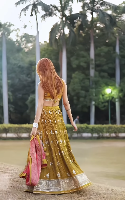Golden Earth lehenga (1896 M-72)