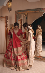 Heirloom Crimson Sabyasachi-Style Bridal Lehenga (NAYANA KALI B-55)