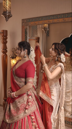 Heirloom Crimson Sabyasachi-Style Bridal Lehenga (NAYANA KALI B-55)