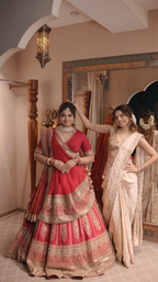 Heirloom Crimson Sabyasachi-Style Bridal Lehenga (NAYANA KALI B-55)