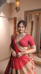 Heirloom Crimson Sabyasachi-Style Bridal Lehenga (NAYANA KALI B-55)