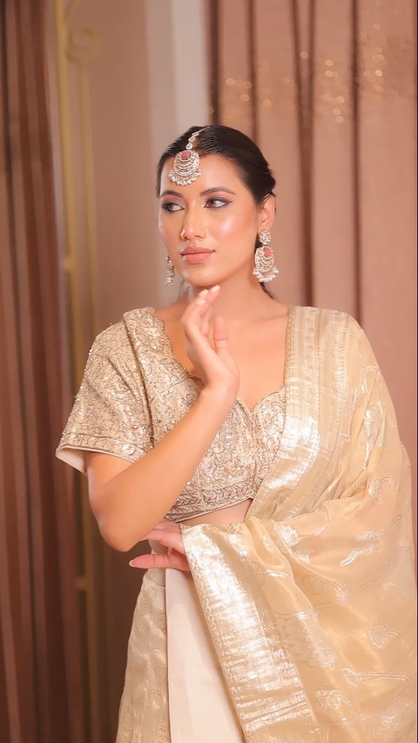 Gilded Aurelia Silk Lehenga (C-890 M-75)