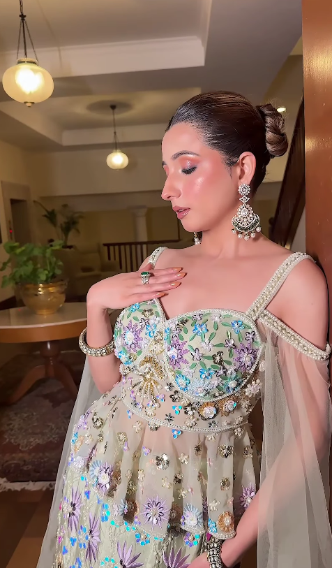 Floral Peplum Lehenga (2441 M-87)