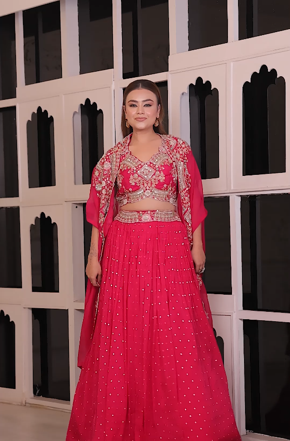 Royal Pink Indo-Western Set