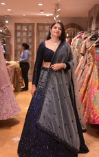 Midnight Sequin Ombré Lehenga