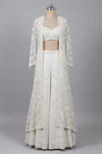 Fancy two-piece dress with long shrug