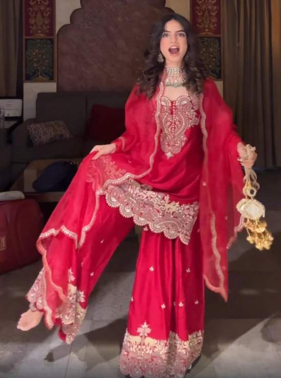 Lal Heritage Sharara Set Secondary image