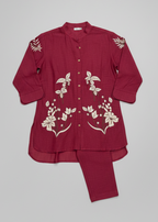 Floral Embroidered Cotton-Blend Co-ord Set
