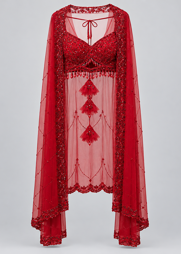 Crimson Red Opulence Lehenga