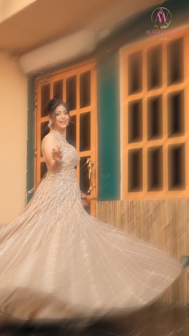 Regal Gold Embellished Flared Gown (BR-1345 D-29)