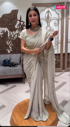 Diamond Dust Sequin Saree (740-A D-1)