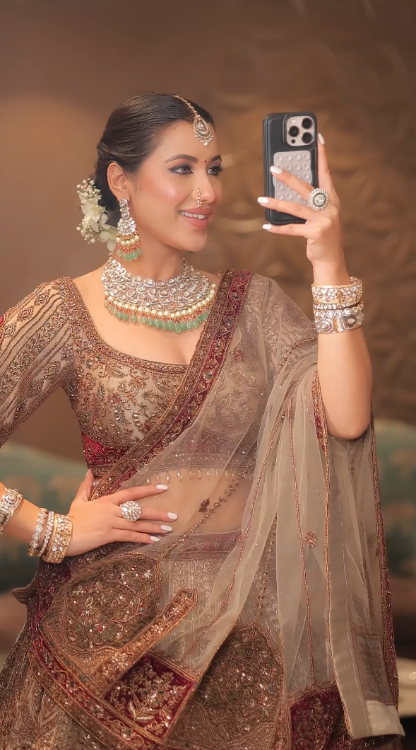 Antique Gold Deep Maroon Heritage Bridal Lehenga (DC-252547 D-56)