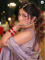 Lavender Dream Crinkle Lehenga Set with Peplum Choli (9741 M-27)