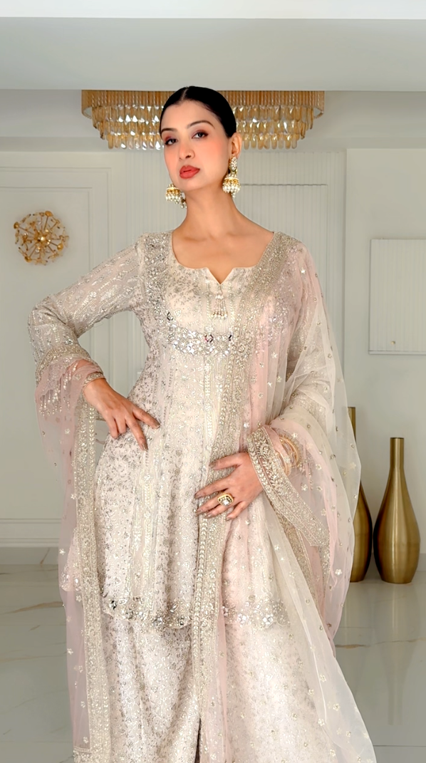 Ivory Mirage kurta set (SH-1268 D-37)