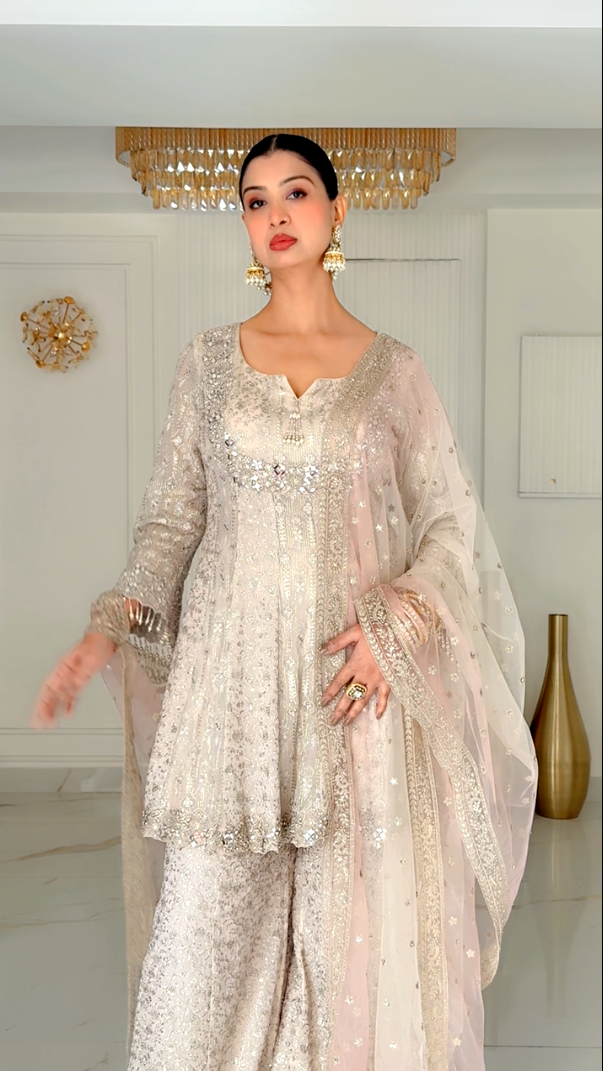 Ivory Mirage kurta set (SH-1268 D-37)