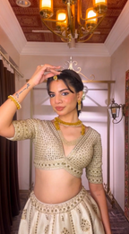 Imperial Ivory regal lehenga