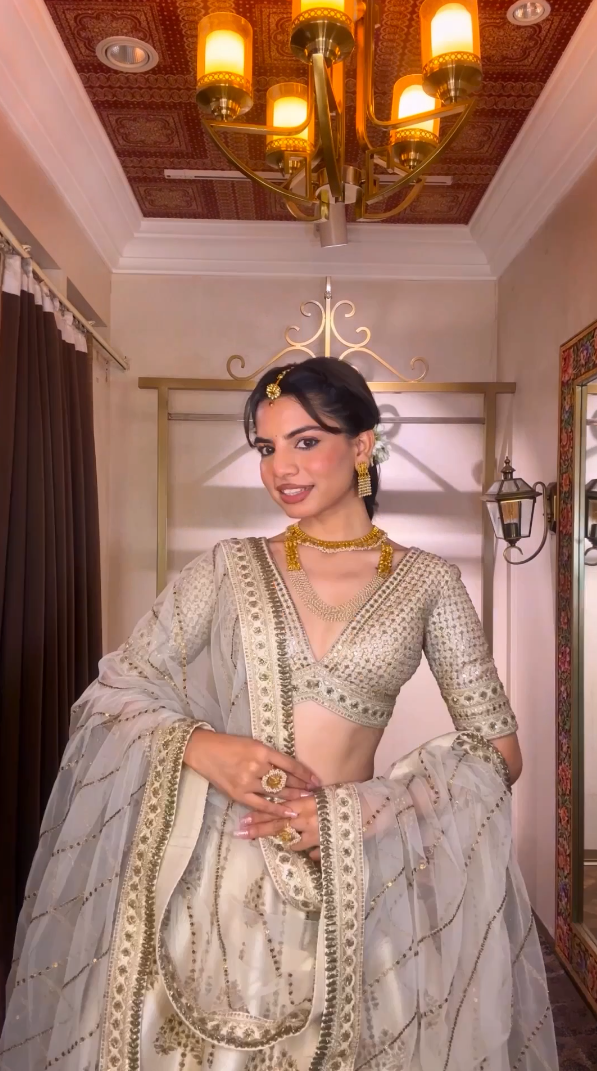 Imperial Ivory regal lehenga