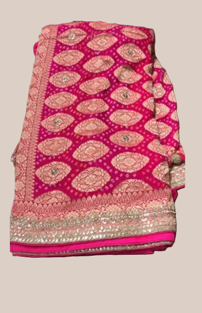 Scarlet Brocade Royale Saree (AT-0082 R-2)