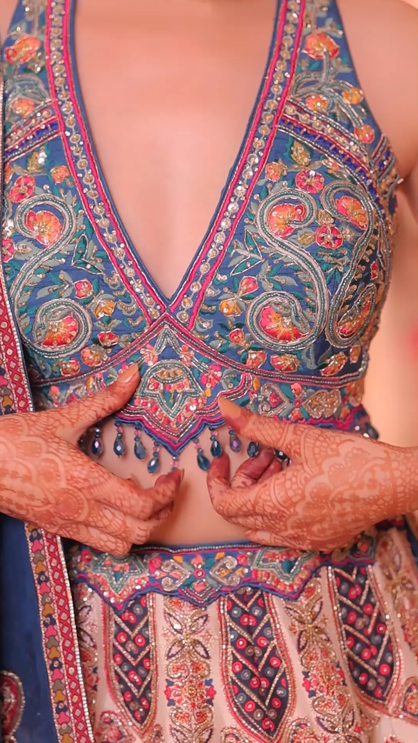 Exquisite multi-colored lehenga choli (C862 M-98)