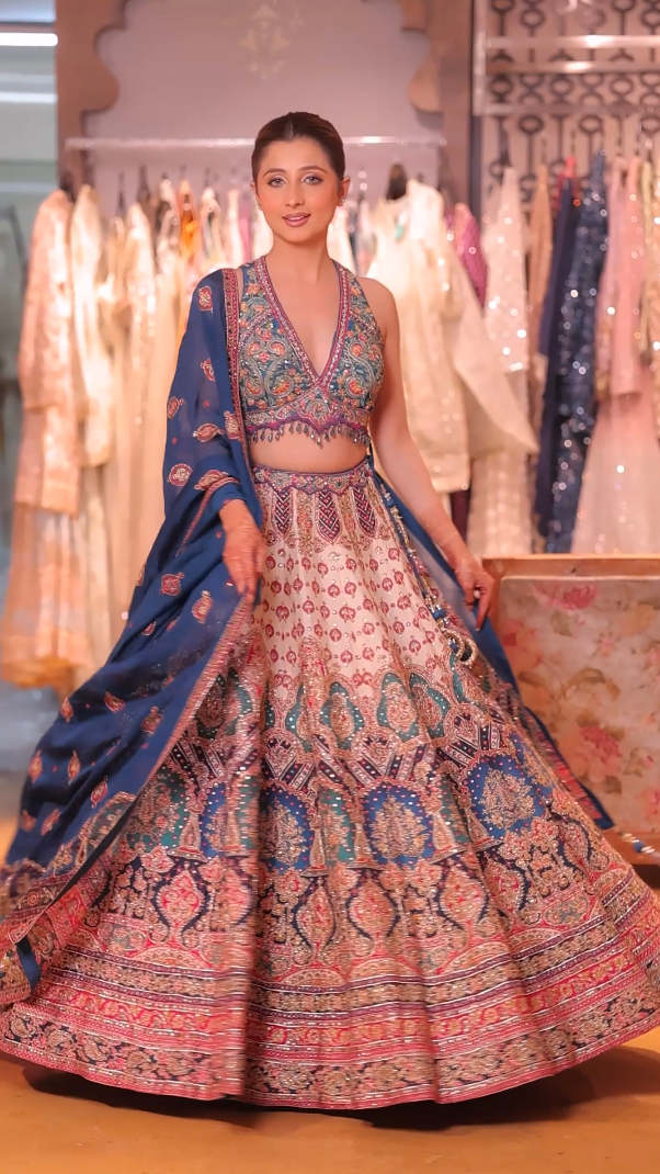 Exquisite multi-colored lehenga choli (C862 M-98) Main image